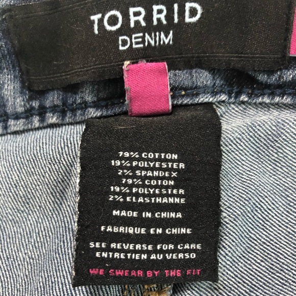 Torrid Denim Jeans Slim Boot Cut Worn Hem Plus 24 - Picture 7 of 11